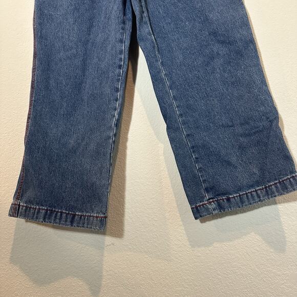 Vintage Tommy Hilfiger Y2K 2001 Wide Leg Carpenter Jeans Leather Patch Baggy - Picture 6 of 11